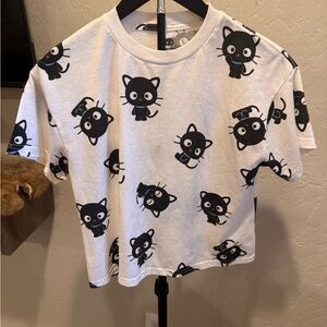 Sanrio White Tee with Black Chococat Graphic